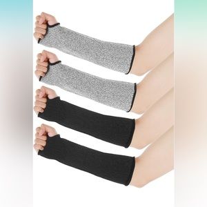 2 Pairs Cut Resistant Sleeves With Thumb Hole